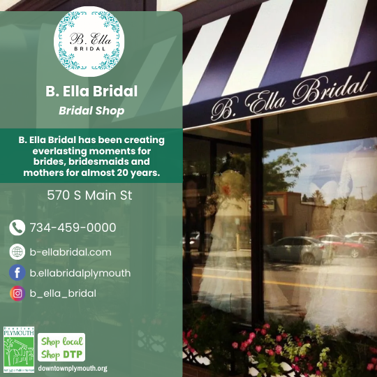B Ella Bridal Downtown Plymouth Michigan 48170