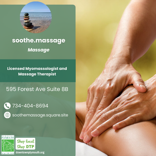 soothe massage Downtown Plymouth MI 48170